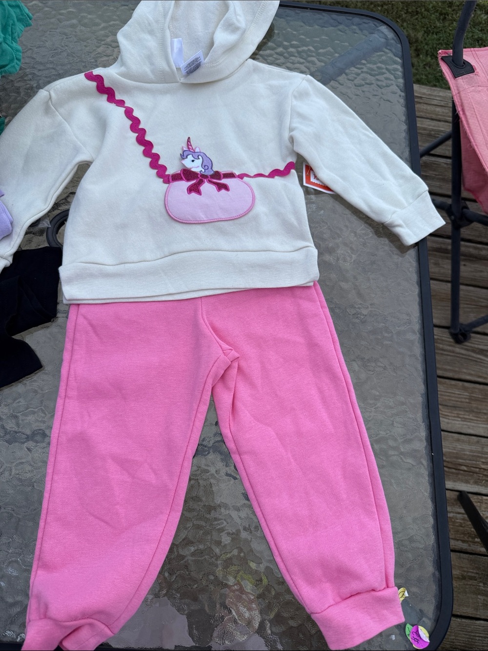 Kidgets Baby Girl Pink & White 24M Set